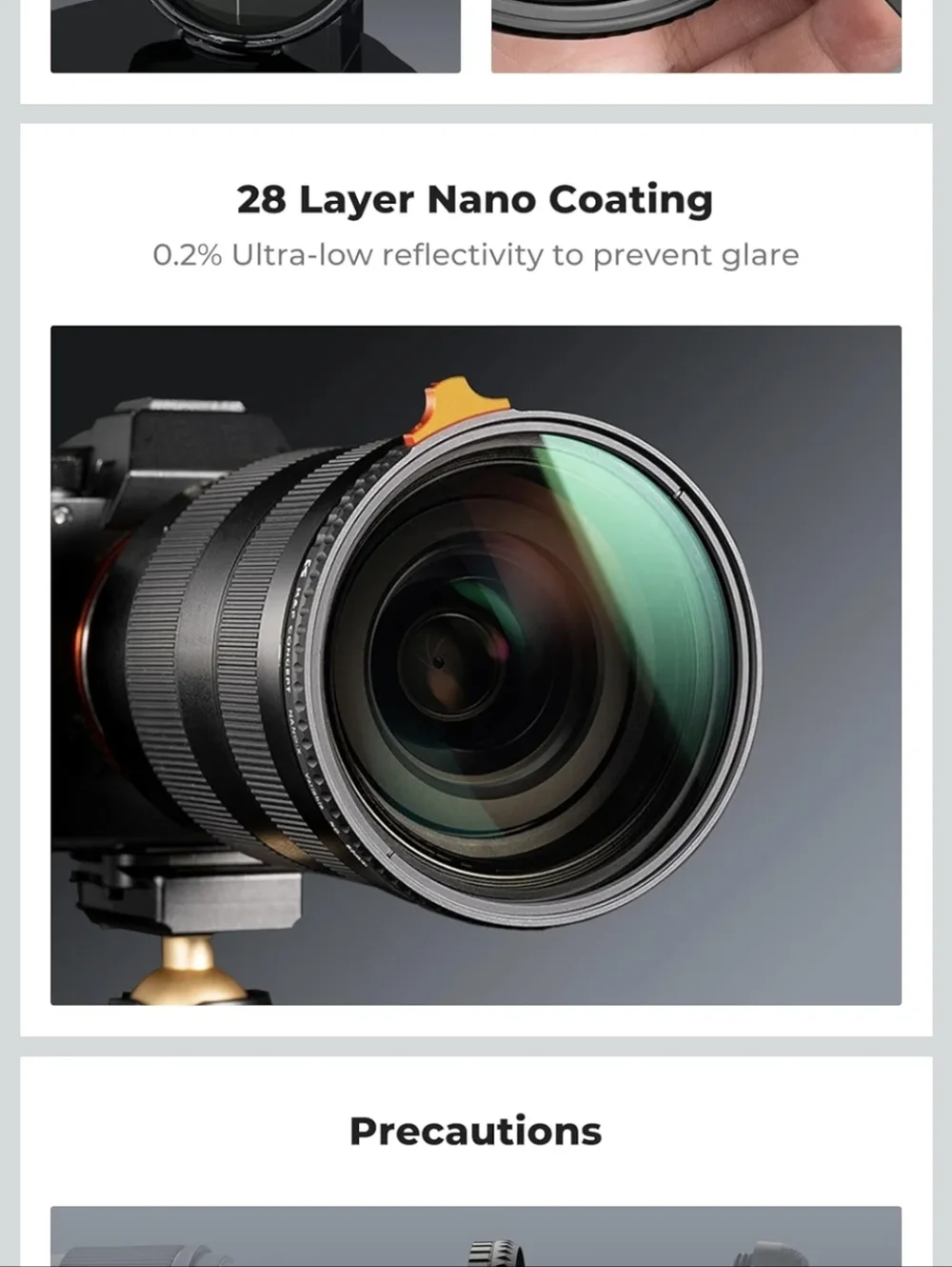 NIB K&F CONCEPT 55mm Variable ND Lens Filter ND3-ND1000 Nano-x